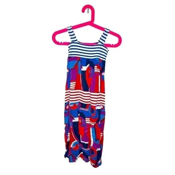 Junior Gaultier Girls Strip and Graphic Print Dress size 8 - Picture 2 of 4